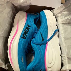 NWB Hoka Bondi 9 Skyward Blue Neon Fuchsia